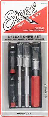 Excel 44082 Hobby Knife Set in Plastic Tray