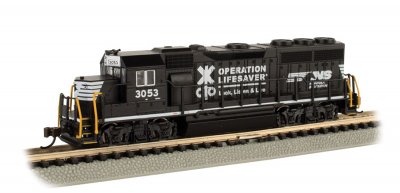 Bachmann 63565 N NS Operation Lifesaver GP40 Diesel Locomotive #3053