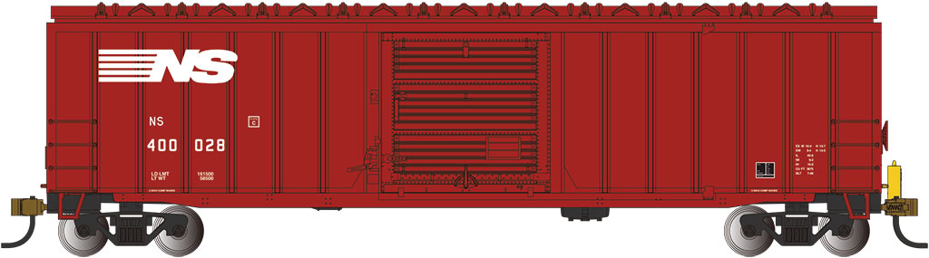 Bachmann 14906 HO Norfolk Southern 50' Outside Braced Box Car with FRED #400028