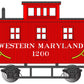 Bachmann 15755 N Western Maryland Old-Time Caboose #1200