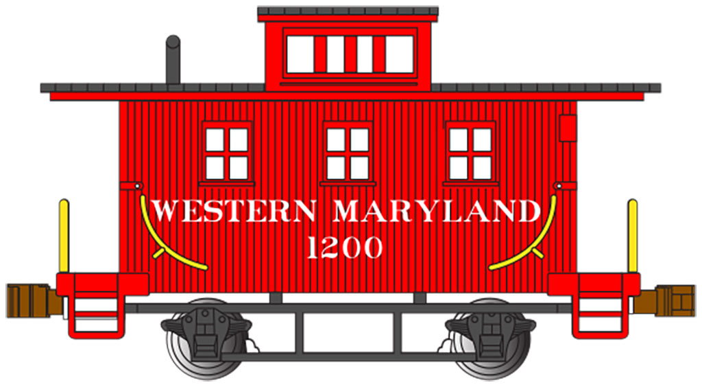 Bachmann 15755 N Western Maryland Old-Time Caboose #1200