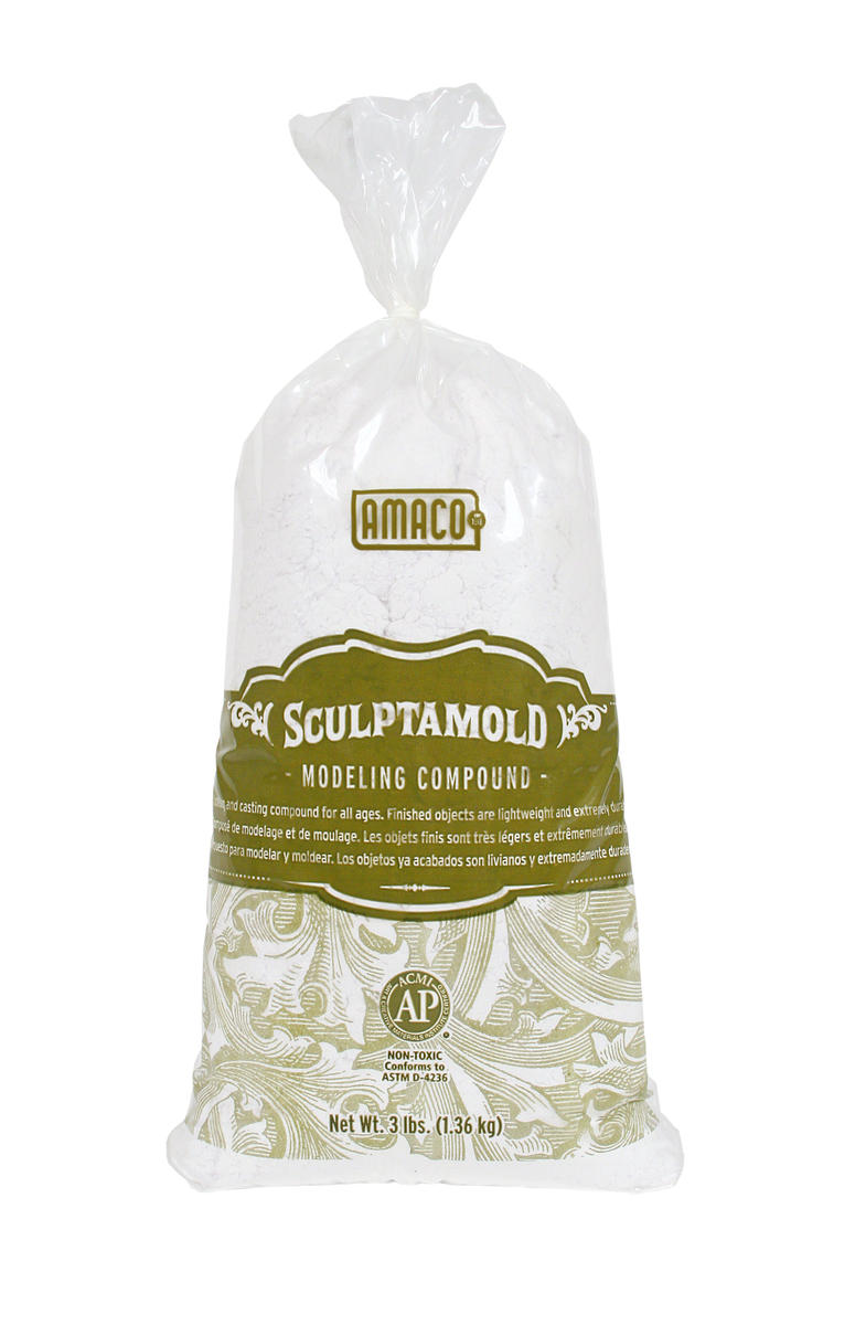 American Art Clay 41821C Sculptamold Modeling Compound 3 Lbs. Bag