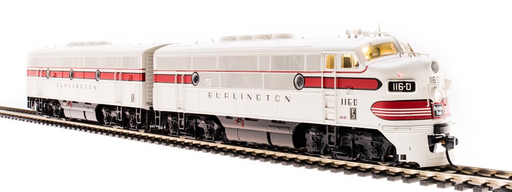 Broadway Limited 4821 HO CB&Q F3 A/B Diesel Locomotive Set w/ DC/DCC/Sound