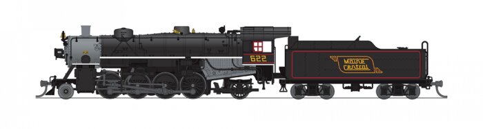 Broadway Limited 5973 N Maine Central USRA Light Mikado Steam Locomotive #624