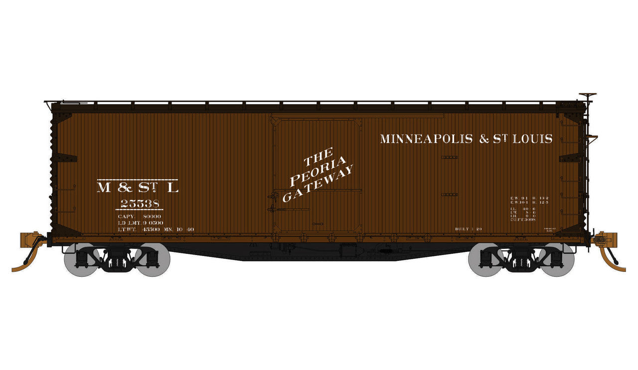 Rapido Trains 130106 HO Minneapolis & St Louis 40' USRA Boxcar (Set of 4)