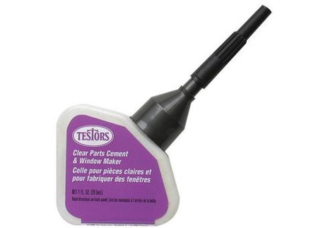 Testors 281217 Clear Parts Cement 1 Oz. Bottle with Applicator