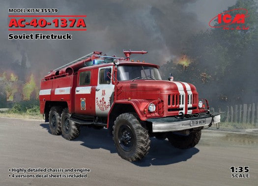 ICM 35519 1:35 Soviet AC40-137A Fire Truck Plastic Model Kit
