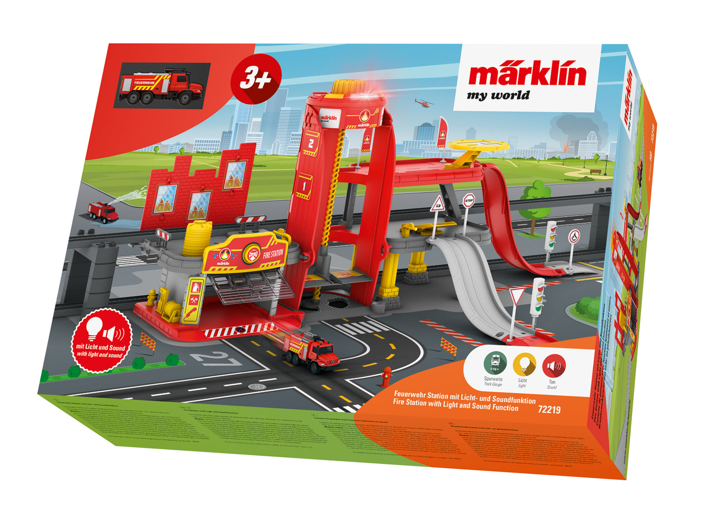 Marklin 72219 HO Marklin My World Fire Station with Lights & Sounds