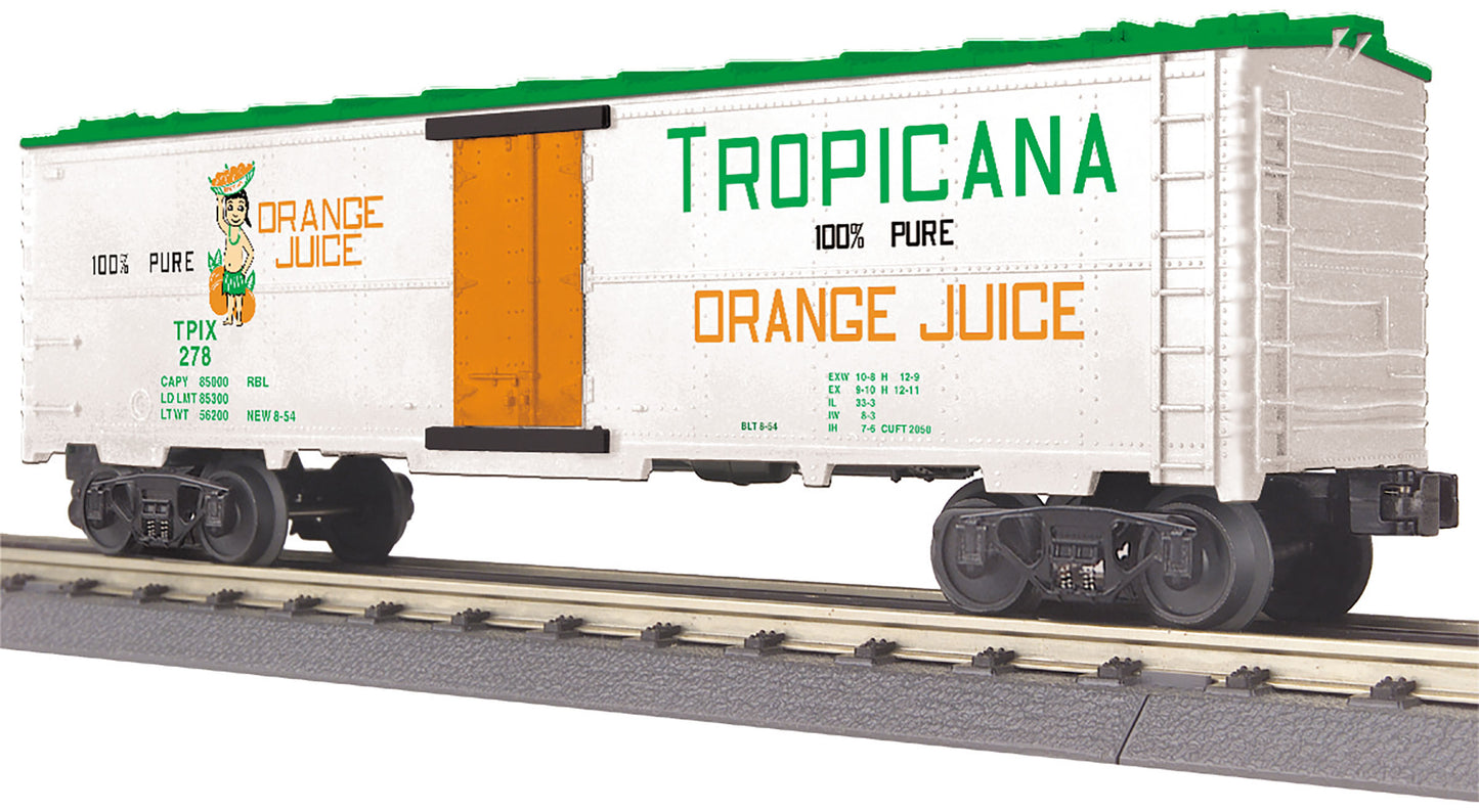 MTH 30-78215 O Tropicana RailKing Modern Reefer Car #278