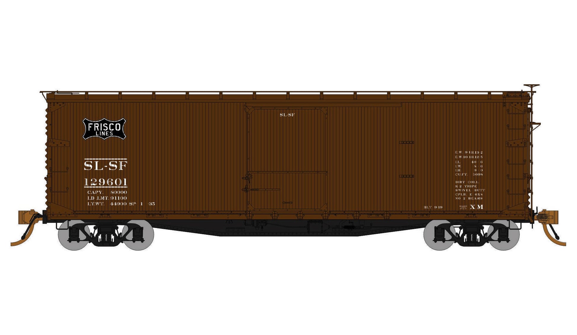 Rapido Trains 130110 HO Frisco 40' USRA Boxcar Set (Set of 4)