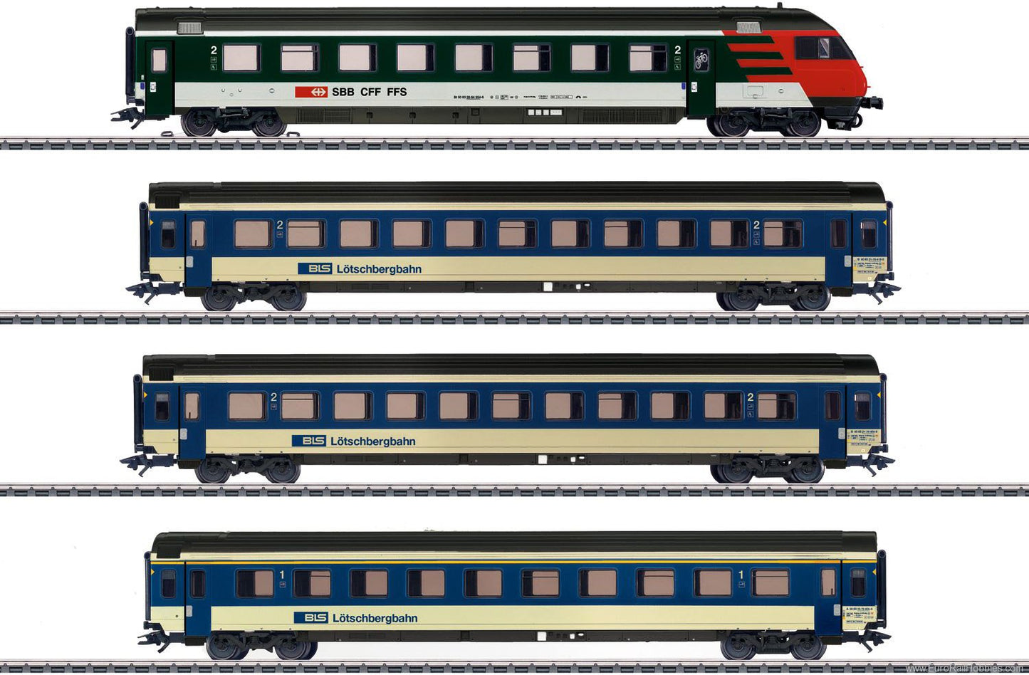 Marklin 42175 HO BLS Mark IV Express Train Passenger Car Set (Set of 4)