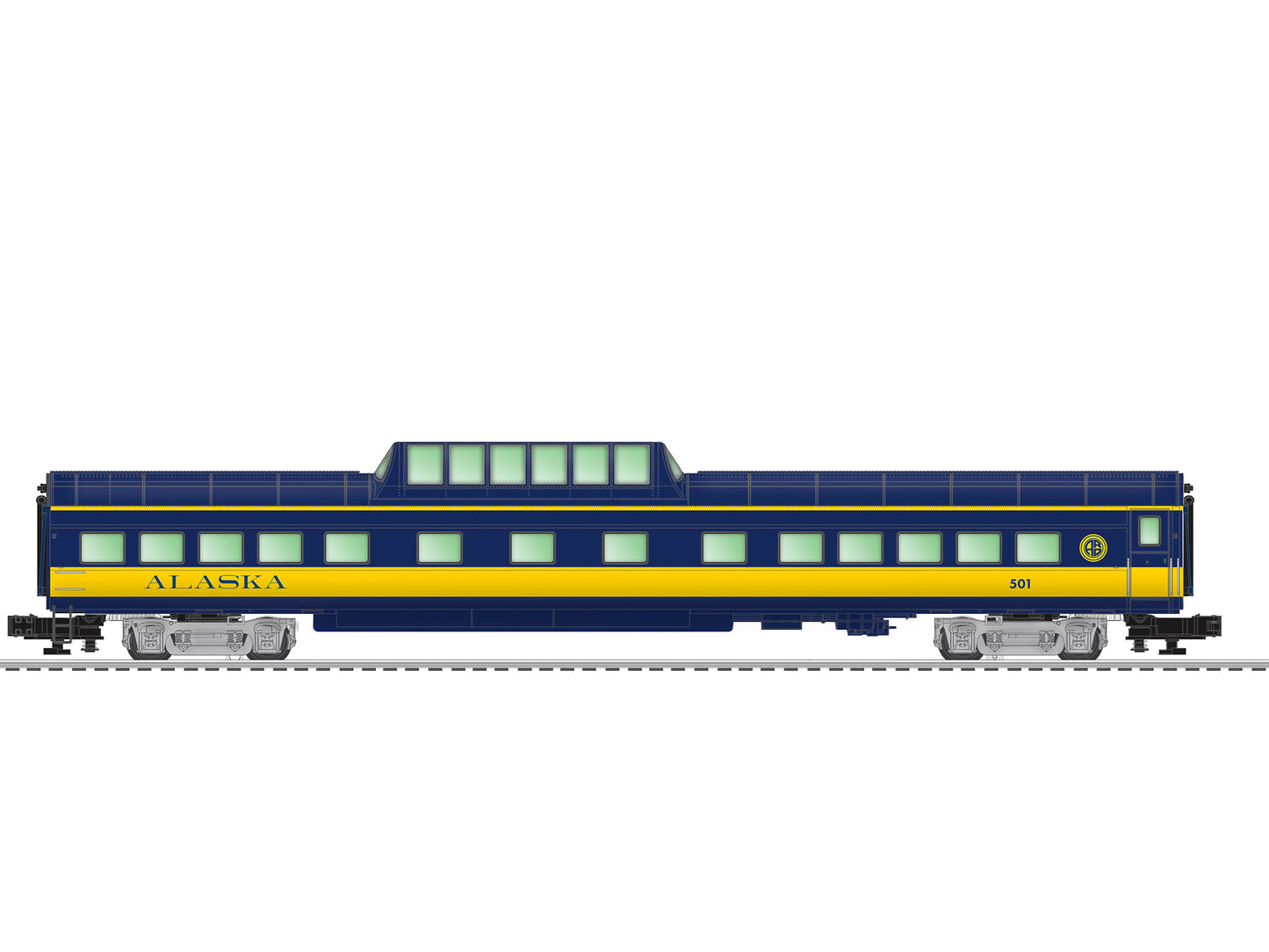 Lionel 2027160 O Alaska Railroad VistaVision Camera Dome Car #501
