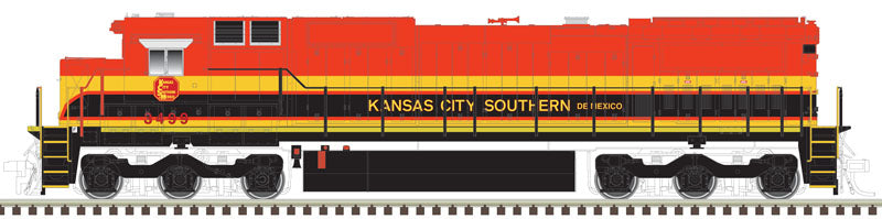 Atlas 10003131 HO KCS DASH 8-40C Diesel Locomotive with Sound & DCC #3493
