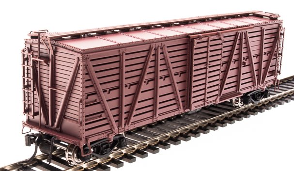 Broadway Limited 4583 HO Unlettered Stock Car with Chicken Sounds, Oxide Red