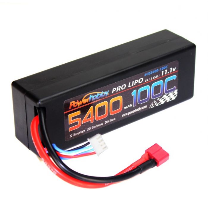 Power Hobby 3S5400100CDNSHCS 3S 11.1V 5400MAH 100C W/ Deans Hard Case