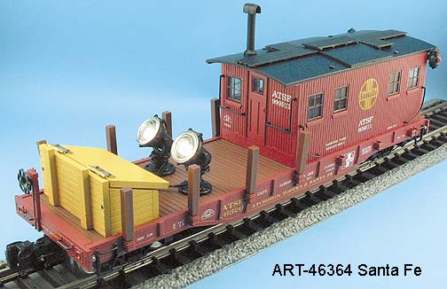 Aristo-Craft 46364 Santa Fe Searchlight Car - Metal Wheels