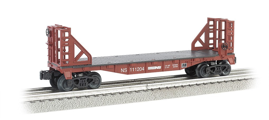 Williams 47510 O Gauge Norfolk Southern Flat Car w/ Bulk Heads
