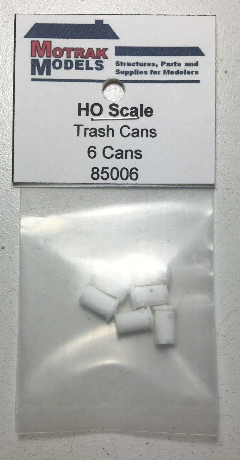 Motrak Models 85006 HO Resin Trash Cans (Pack of 6)