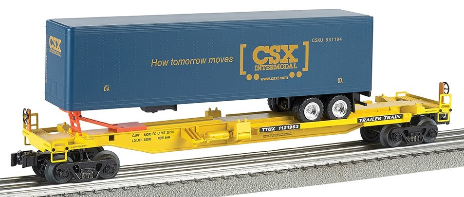 Williams 48403 O Gauge CSX Front Runner Intermodal Car with Trailer