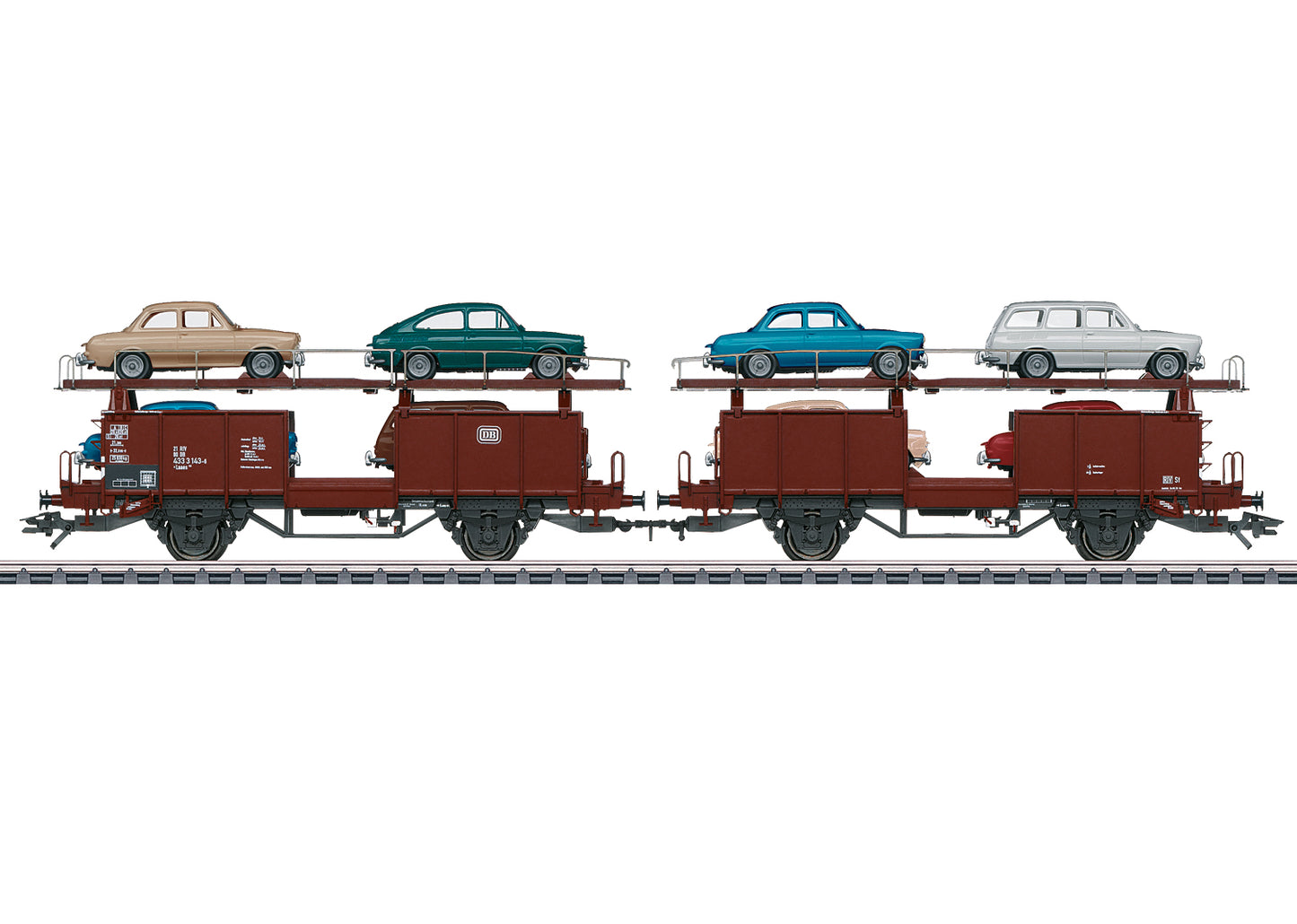 Marklin 46129 HO German Federal Railroad Type Laaes Auto Transport Car