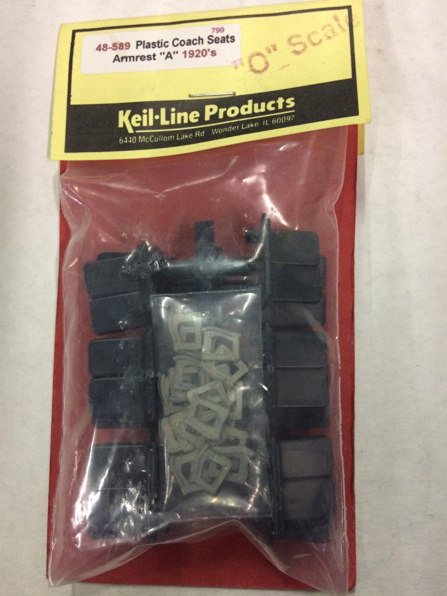 Keil-Line Products 48-589 O Plastic Coach Seats Armrest A 1920's