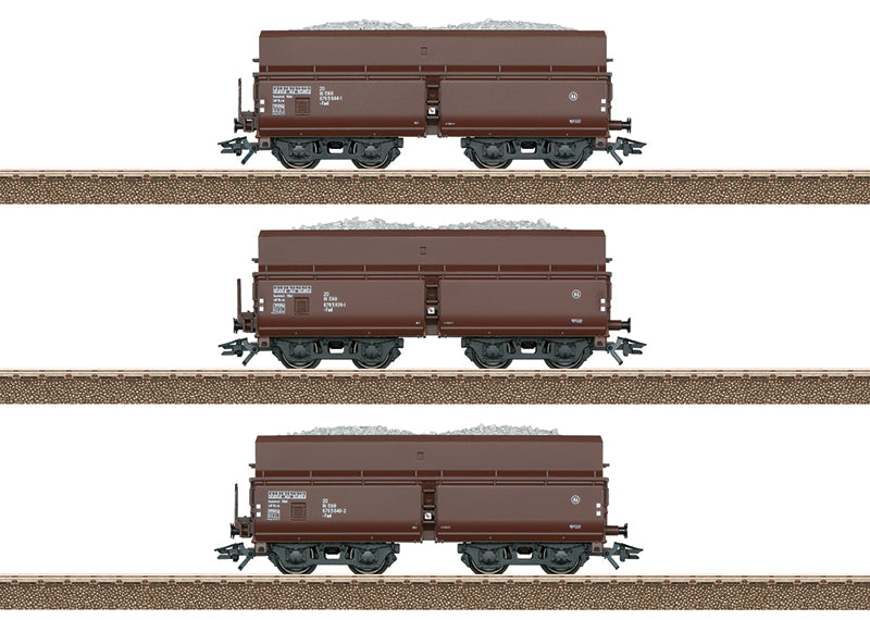 Trix 24121 HO Austrian Federal Railways type Fad 4-Axle Hopper Car (Set of 3)