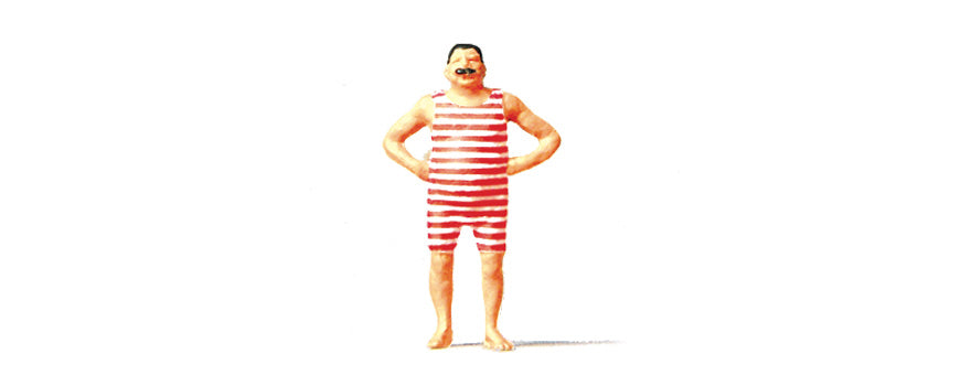 Preiser 29030 HO Man Enjoying a Swim Figure