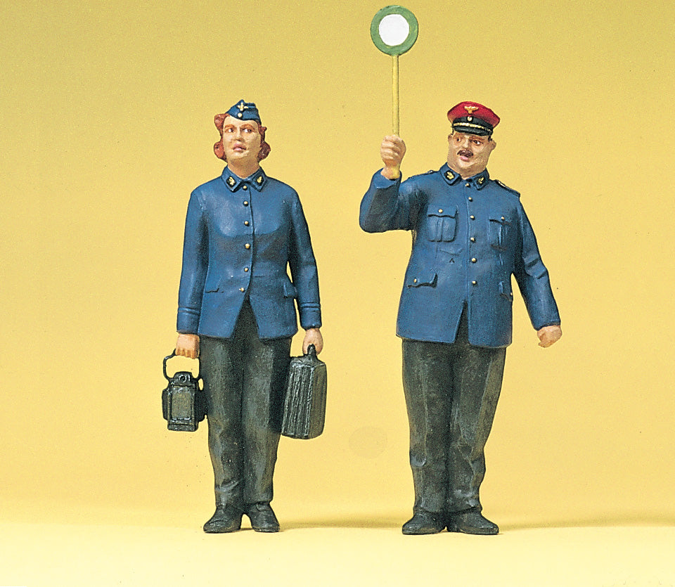 Preiser 45117 G Deutsche Reichsbahn Railroad Personel Figures (Set of 2)