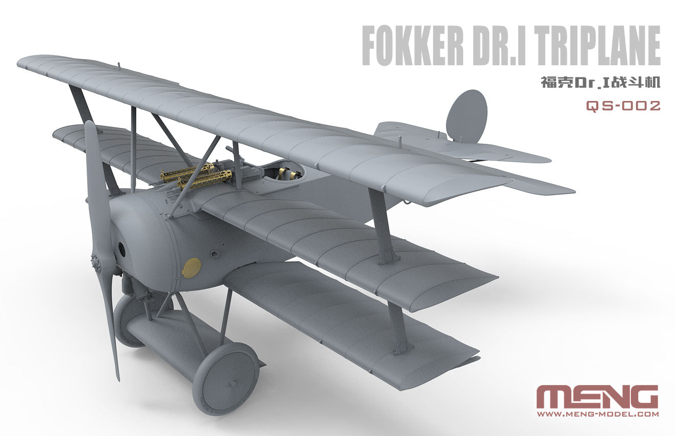 Meng Models QS-002 1:32 Fokker Dr.I Triplane Red Baron Plastic Model Kit