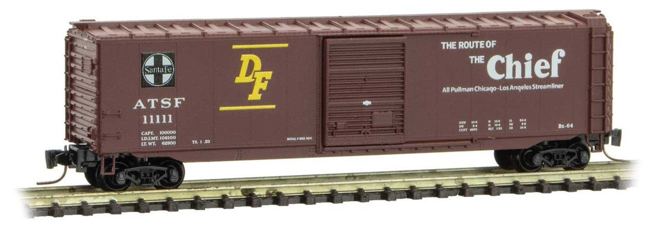 Micro-Trains 50500411 Z Santa Fe Chief Slogan 50' Single-Door Boxcar #11111
