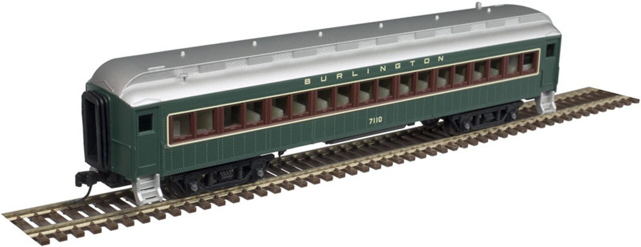 Atlas 50005102 N Burlington Trainman ACF 60' Passenger Coach #7124