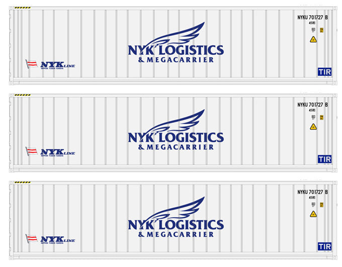 Atlas 50005355 N NYK Line 40' Refrigerated Container Set #1 (Set of 3)