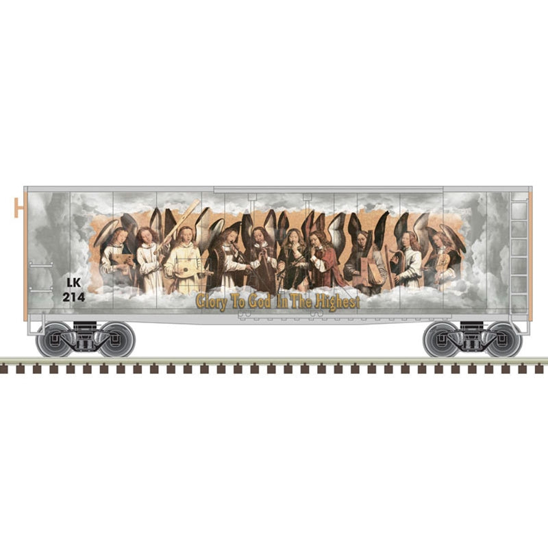 Atlas 50006483 N Angel Christmas Car Trainman 40' Plug Door Box Car #LK214
