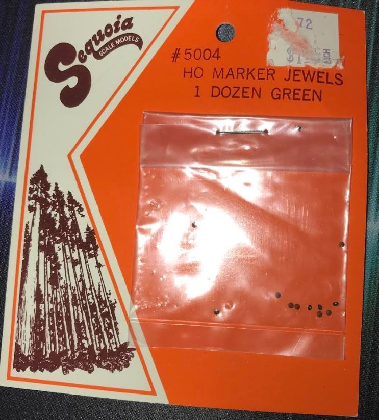 Sequoia Scale Models 5004 HO Marker Jewels 1 Dozen Green