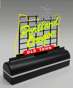 Miller Engineering 443502 HO/N Portland White Stag Small Animated Neon Billboard