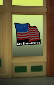 Miller Engineering 9095 HO/O Flag Window sign