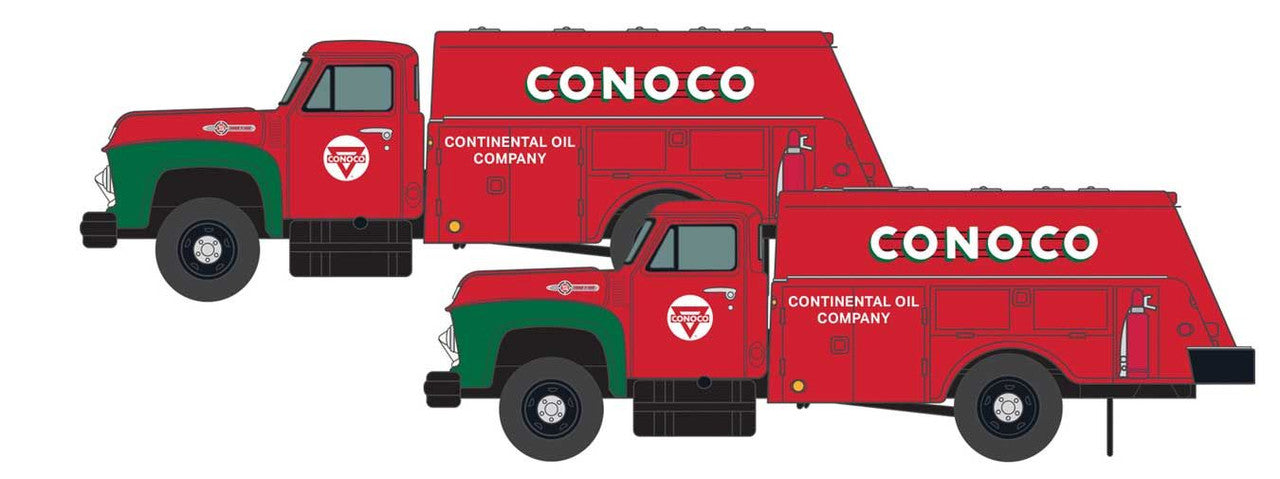 Classic Metal Works 50442 N Mini Metals Conoco 1954 Ford Tank Truck (Pack of 2)