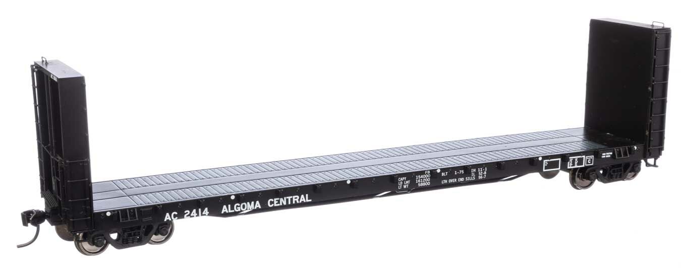 Walthers 920-104339 HO Algoma Central 50' CC&F Bulkhead Flatcar RTR #2414