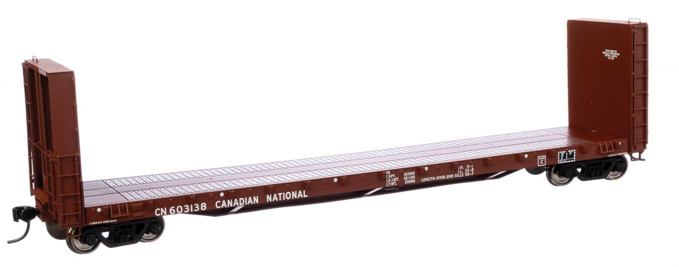 Walthers 920-104349 HO Canadian National 50' CC&F Bulkhead Flatcar RTR #603138