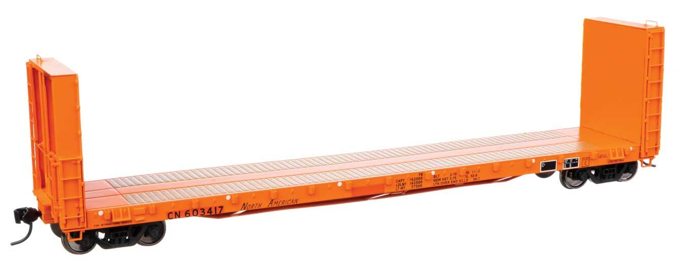 Walthers 920-104353 HO Canadian National 50' CC&F Bulkhead Flatcar RTR #603417
