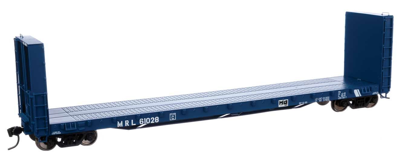 Walthers 920-104361 HO Montana Rail Link 50' CC&F Bulkhead Flatcar RTR #61028
