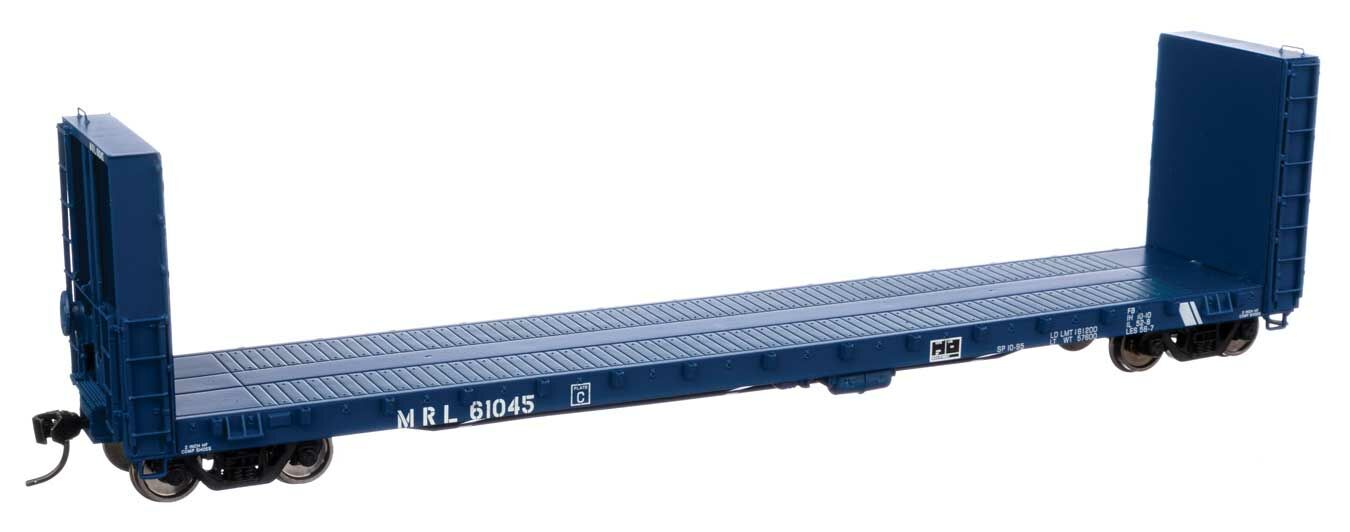 Walthers 920-104362 HO Montana Rail Link 50' CC&F Bulkhead Flatcar RTR #61045
