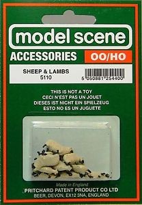 Peco 5110 HO Sheep & Lambs Figures (Set of 12)