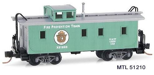 Micro-Trains 05100210 N Smokey Bear 34' Wood Sheathed Caboose #X51898