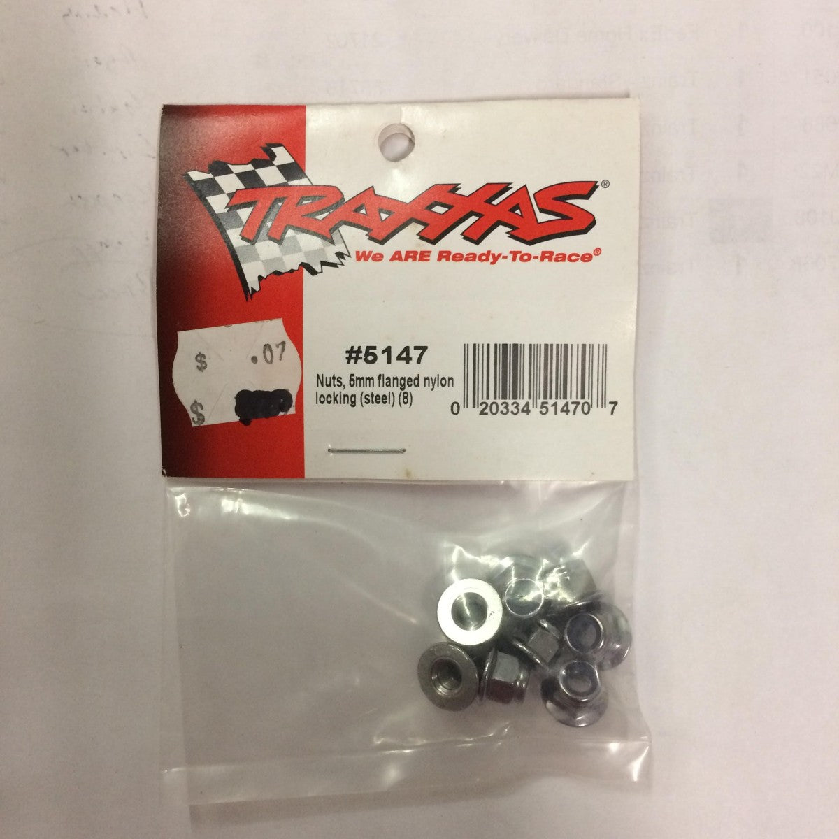 Traxxas 5147 Nuts, 5mm Flanged Nylon Locking Steel