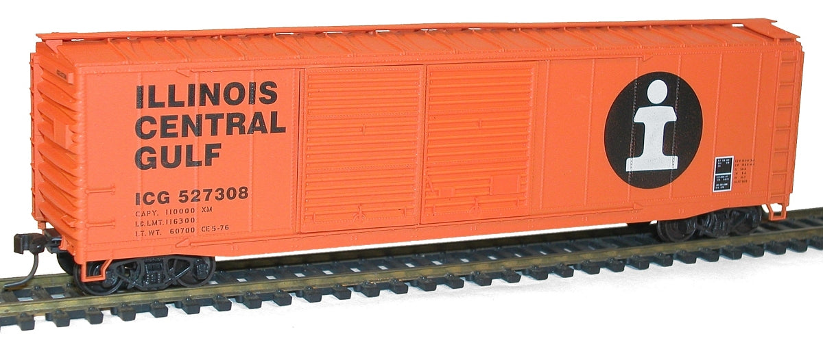 Custom Weathered Accurail 5239 HO IC Gulf 50' Steel Boxcar #527308