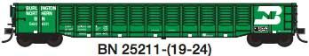 Trainworx Inc 25211-20 N Burlington Northern 52 '6" Corrugated Gondola RTR #2