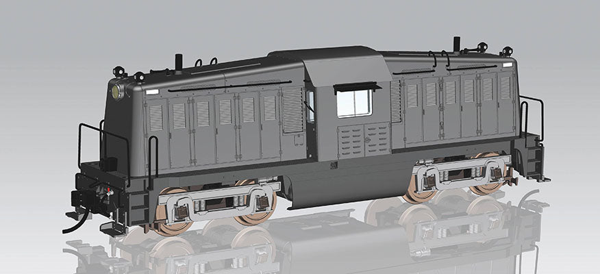 Piko 52939 HO Undecorated Black Whitcomb 65-Ton Diesel Locomotive, Non-Sound