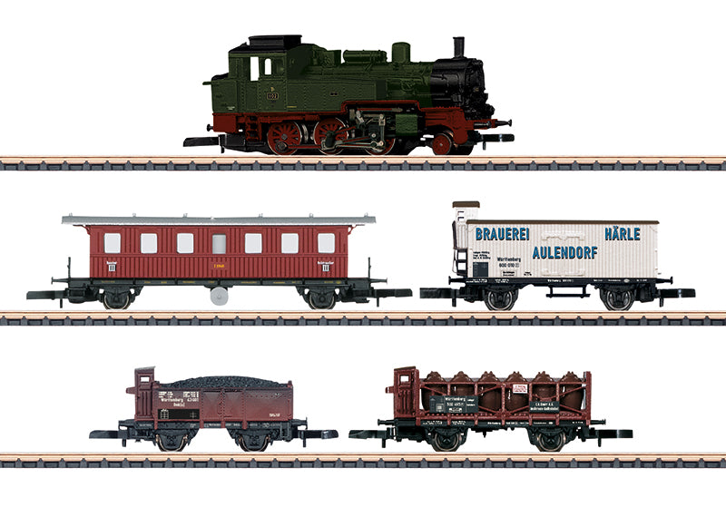 Marklin 81390 K.W.St.E. Z Gauge Steam Train Set (Set of 5)