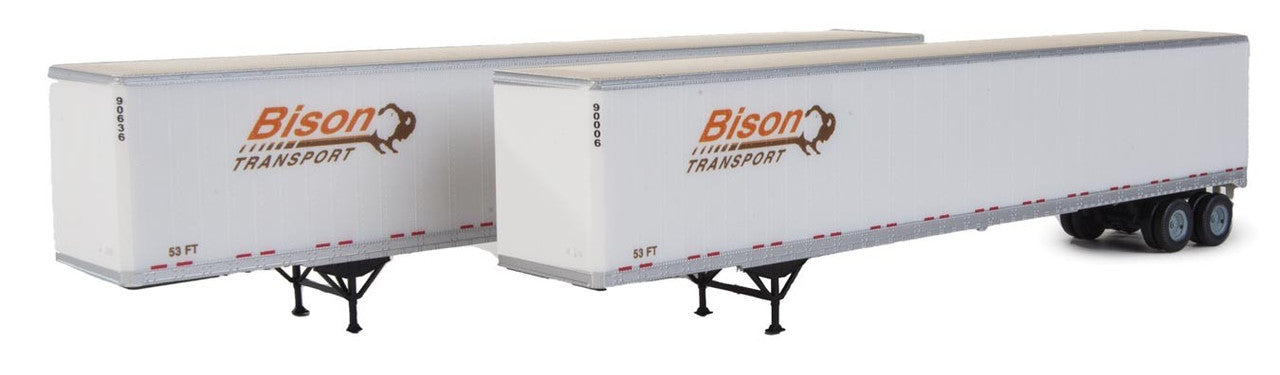 Walthers 949-2461 HO Bison 53' Stoughton Trailer (Set of 2)